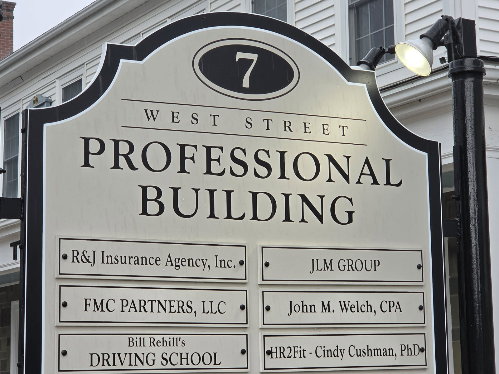 FMC Partners listed on the tenant directory at 7 West Street Professional Building, Walpole MA